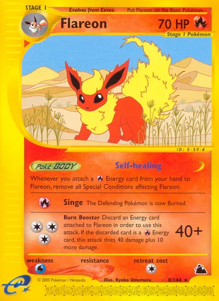 Pyroli, carte Pokémon SK 8 — extension Skyridge