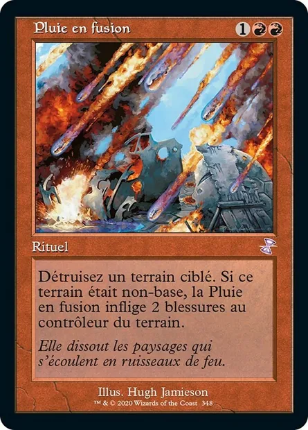 Pluie en fusion, carte Magic TSR 348 — extension Spirale Temporelle Remastered