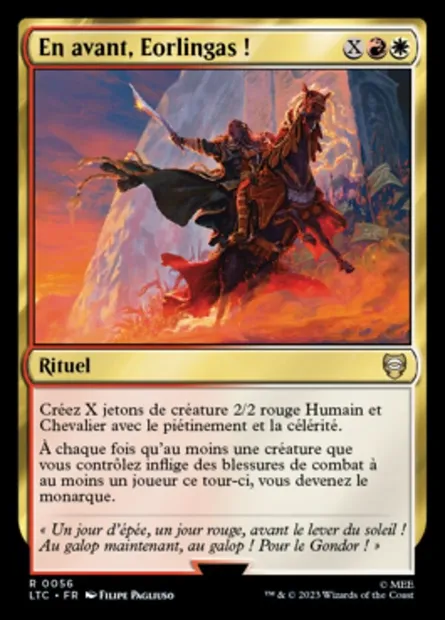 En avant, Eorlingas !, carte Magic LTC 56 — extension Tales of Middle-earth Commander