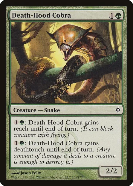 Death-Hood Cobra, Magic card NPH 108 — New Phyrexia set