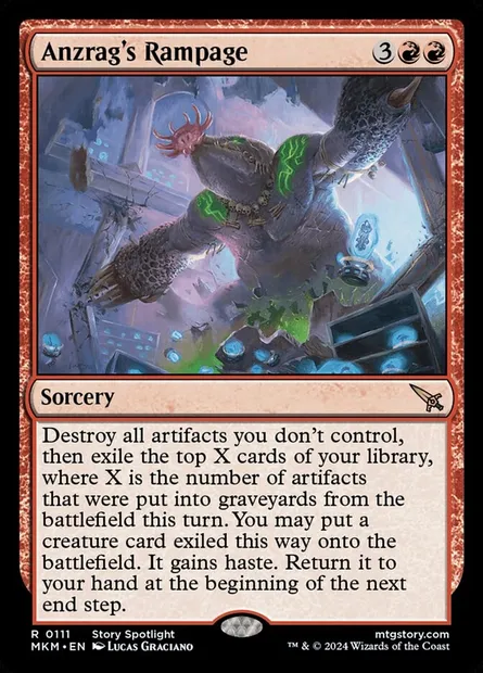 Anzrag's Rampage, Magic card MKM 111 — Murders at Karlov Manor set