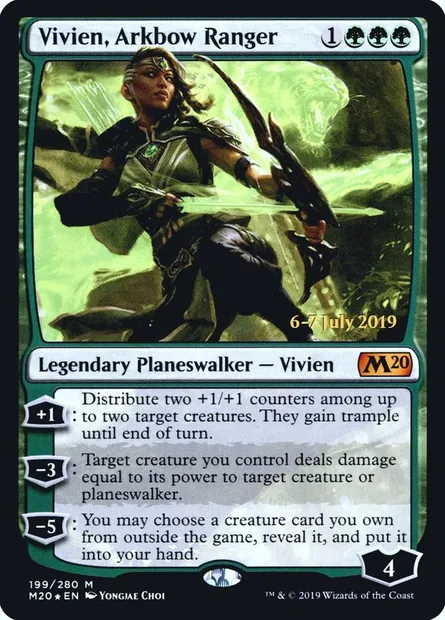 Vivien, Arkbow Ranger, Magic card PM20 199s — Core Set 2020 Promos set