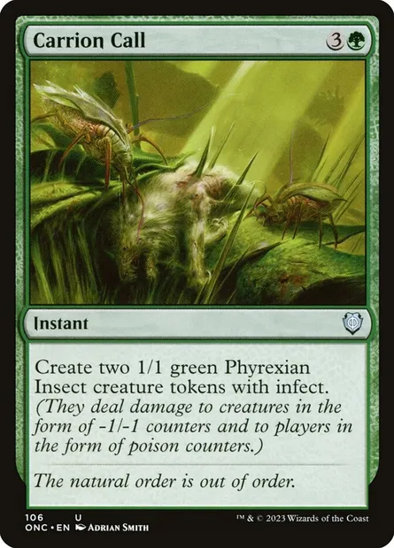 Carrion Call, Magic card ONC 106 — Phyrexia: All Will Be One Commander set