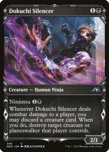 Dokuchi Silencer, Magic card NEO 340 — Kamigawa: Neon Dynasty set