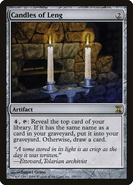 Bougies de Leng, carte Magic TSP 250 — extension Spirale Temporelle