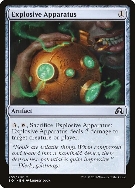 Explosive Apparatus, Magic card SOI 255 — Shadows over Innistrad set