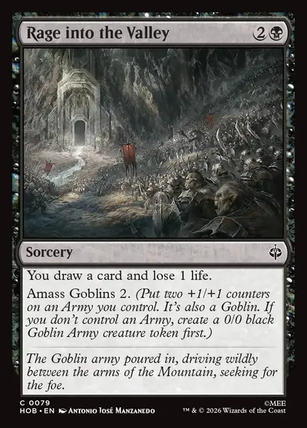 Rage into the Valley, Magic card HOB 79 — The Hobbit set