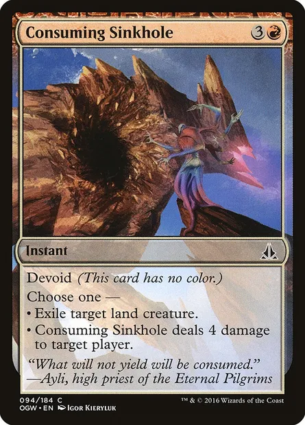 Consuming Sinkhole, Magic card OGW 94 — Oath of the Gatewatch set