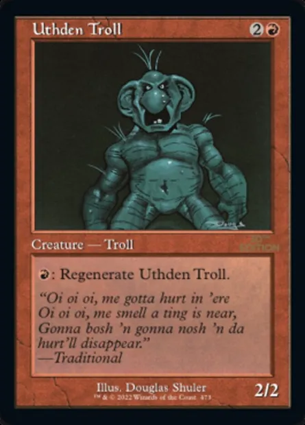 Troll d'Uthden, carte Magic 30A 473 — extension 30th Anniversary Edition