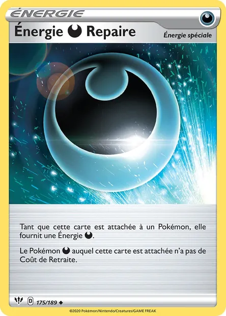 Énergie Darkness Repaire, carte Pokémon DAA 175 — extension Ténèbres Embrasées