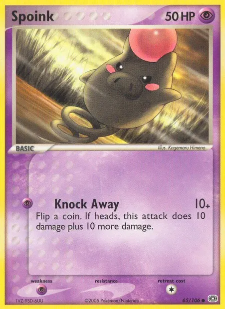 Spoink, Pokémon card EM 65 — Emerald set