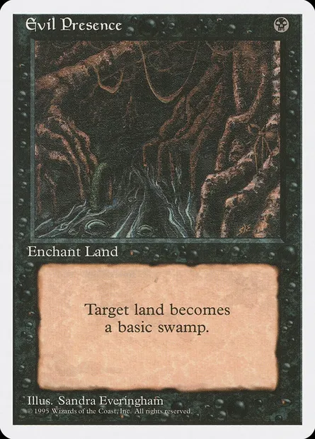 Evil Presence, Magic card 4ED 136 — Fourth Edition set