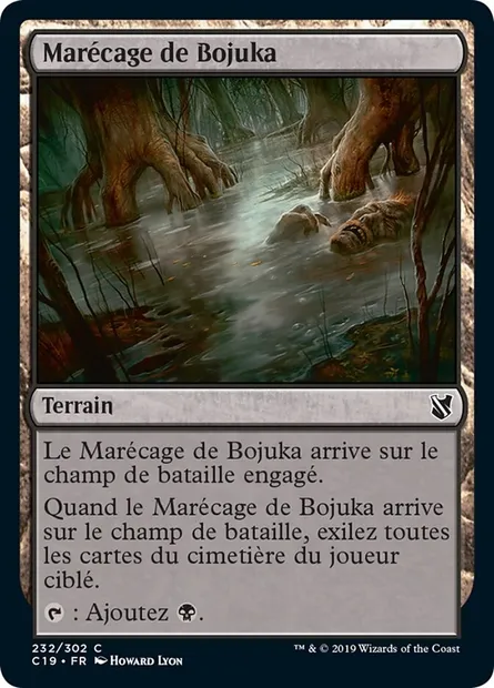 Marécage de Bojuka, carte Magic C19 232 — extension Commander 2019