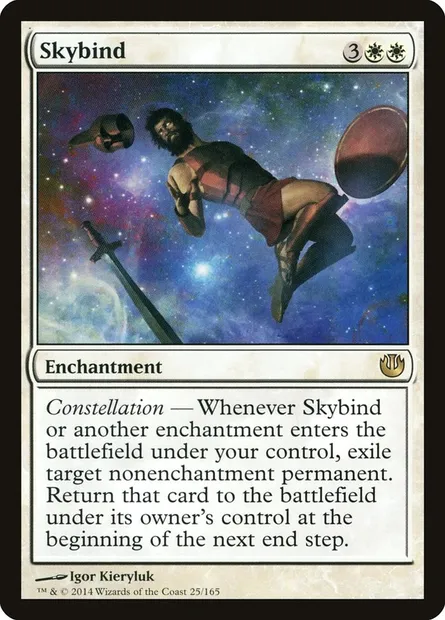 Skybind, Magic card JOU 25 — Journey into Nyx set