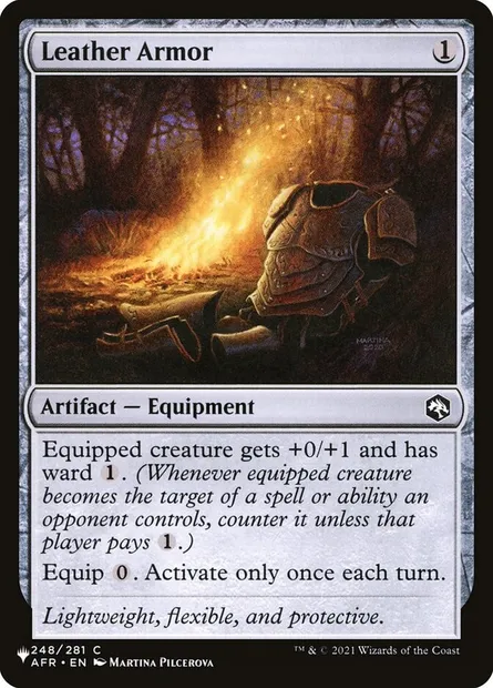 Leather Armor, Magic card PLST AFR-248 — The List set