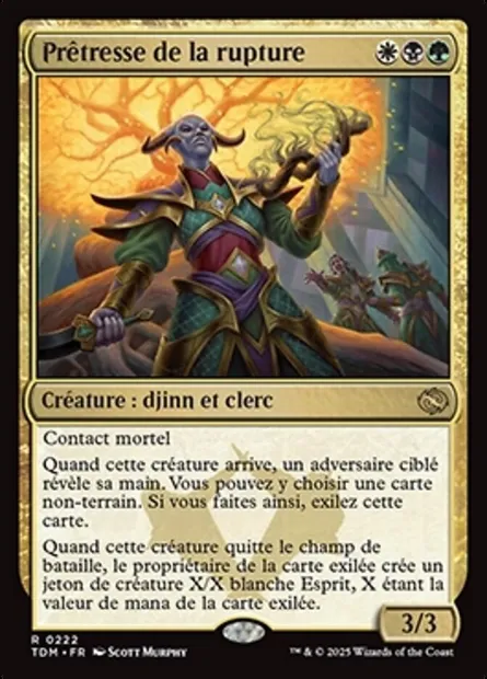 Prêtresse de la rupture, carte Magic TDM 222 — extension Tarkir: Dragonstorm