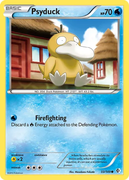 Psyduck, Pokémon card BCR 33 — Boundaries Crossed set