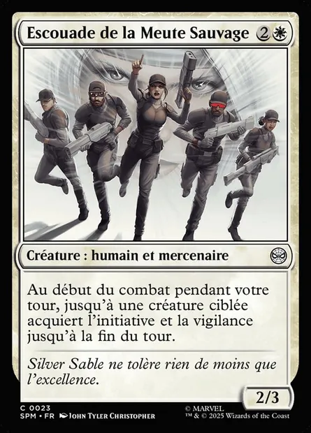 Escouade de la Meute Sauvage, carte Magic SPM 23 — extension Marvel's Spider-Man