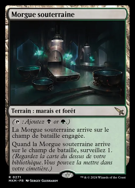Morgue souterraine, carte Magic MKM 271 — extension Murders at Karlov Manor