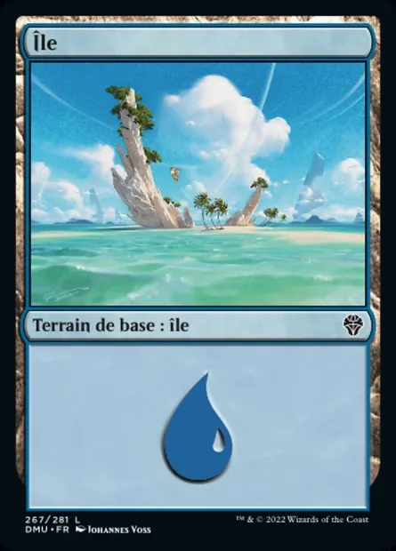 Île, carte Magic DMU 267 — extension Dominaria Uni