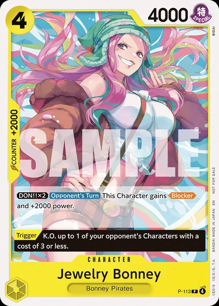 Jewelry Bonney, One Piece card P-113 — Promotion card set