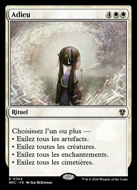 Adieu, carte Magic MKC 64 — extension Murders at Karlov Manor Commander