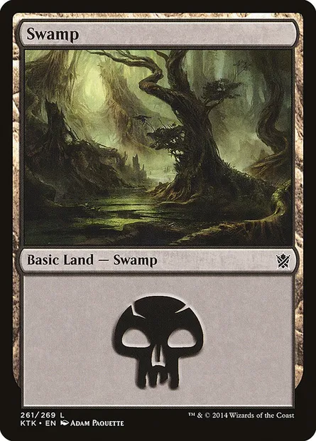 Swamp, Magic card KTK 261 — Khans of Tarkir set