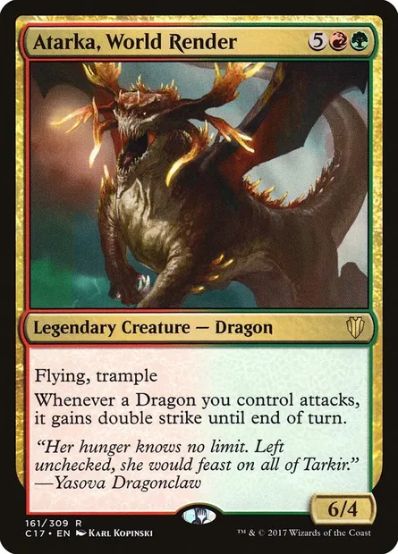 Atarka, World Render, Magic card C17 161 — Commander 2017 set