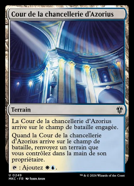 Cour de la chancellerie d'Azorius, carte Magic MKC 249 — extension Murders at Karlov Manor Commander