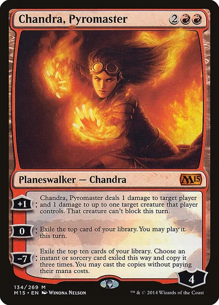 Chandra, Pyromaster, Magic card M15 134 — Magic 2015 set