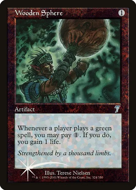 Sphère de bois, carte Magic 7ED 324★ — extension Septième Edition