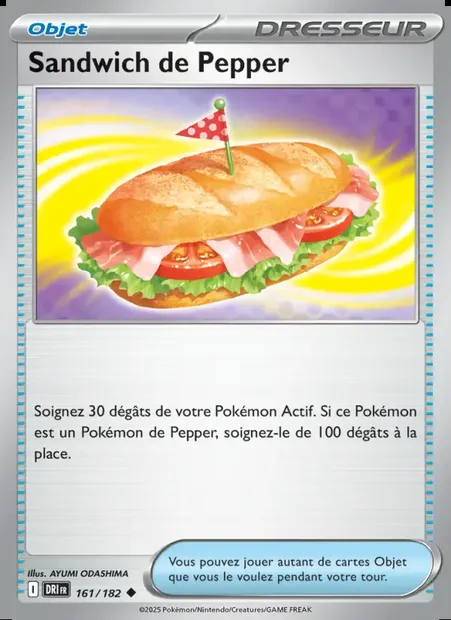Sandwich de Pepper, carte Pokémon DRI 161 — extension Rivalités Destinées