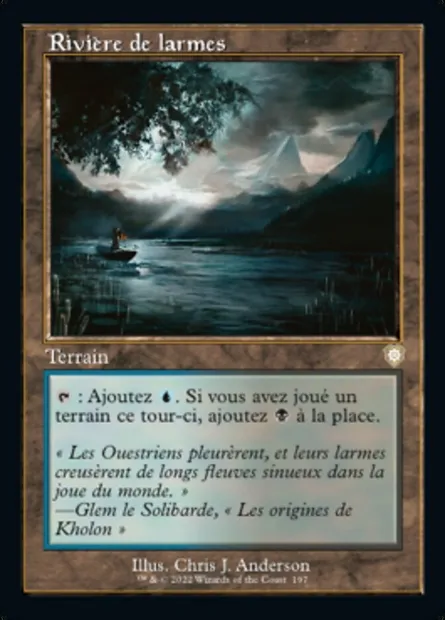 Rivière de larmes, carte Magic BRC 197 — extension The Brothers' War Commander