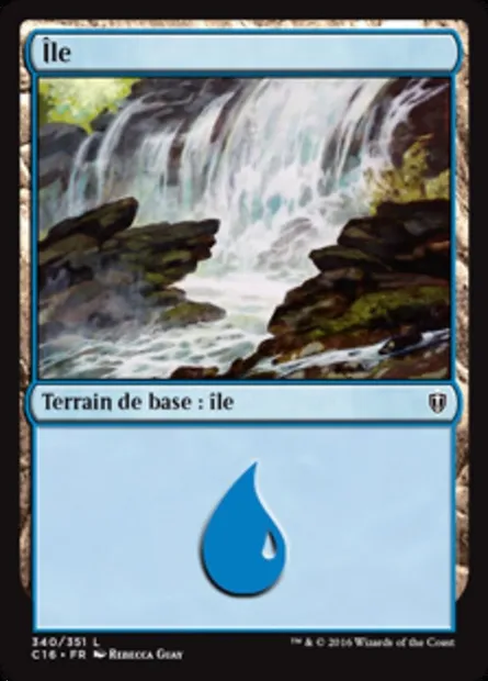 Île, carte Magic C16 340 — extension Commander 2016
