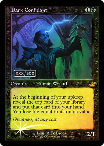 Dark Confidant, Magic card RVR 323z — Ravnica Remastered set