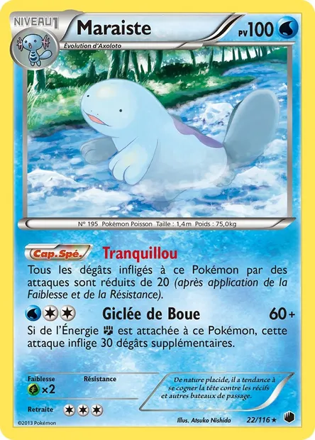 Maraiste, carte Pokémon PLF 22 — extension Glaciation Plasma