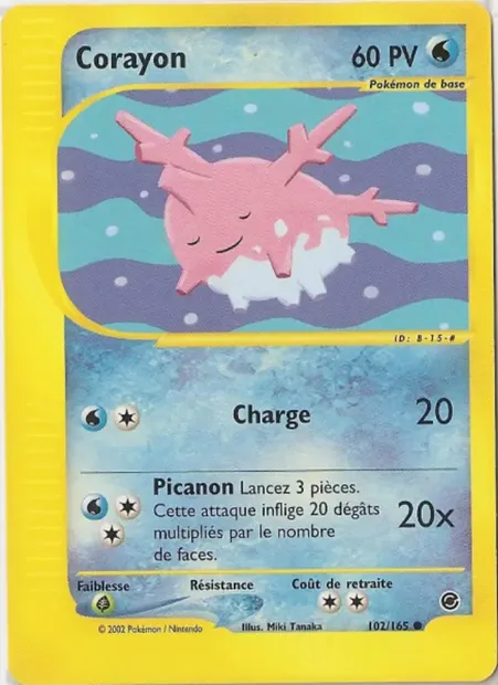 Corayon, carte Pokémon EX 102 — extension Expedition