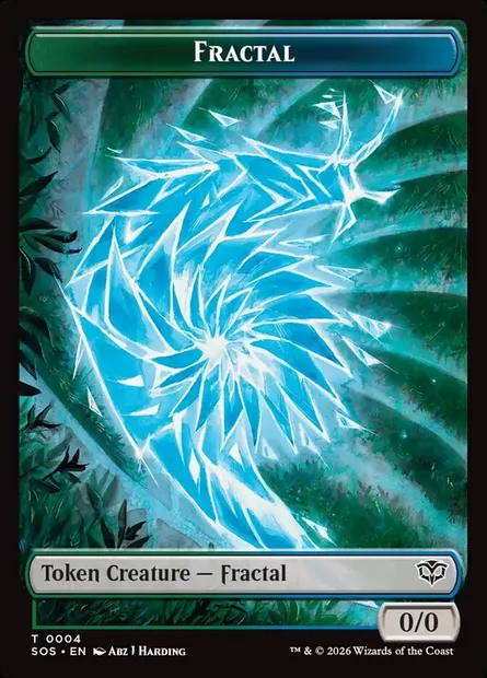Fractal, carte Magic TSOS 4 — extension Secrets of Strixhaven Tokens