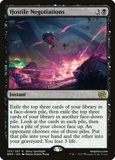 Hostile Negotiations, Magic card BRO 105 — The Brothers' War set