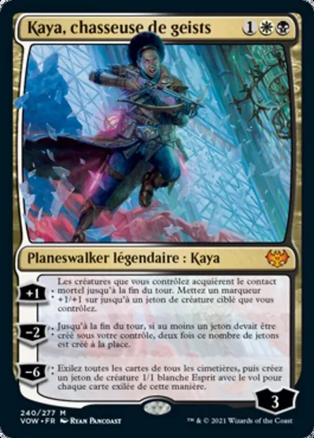 Kaya, chasseuse de geists, carte Magic VOW 240 — extension Innistrad : noce écarlate