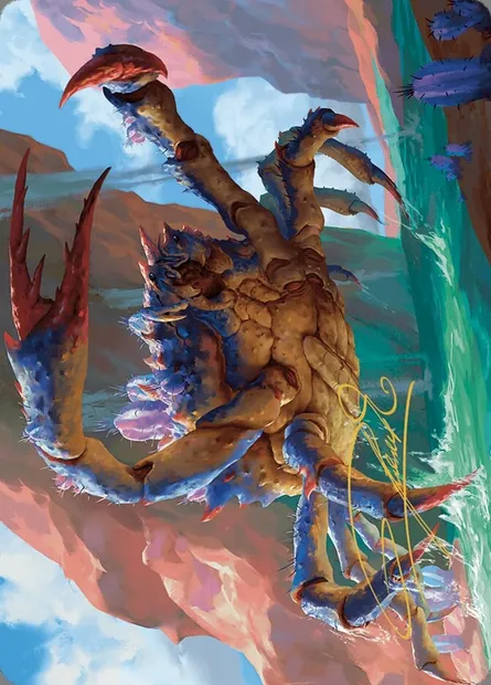 Canyon Crab // Canyon Crab, Magic card AOTJ 4 — Outlaws of Thunder Junction Art Series set