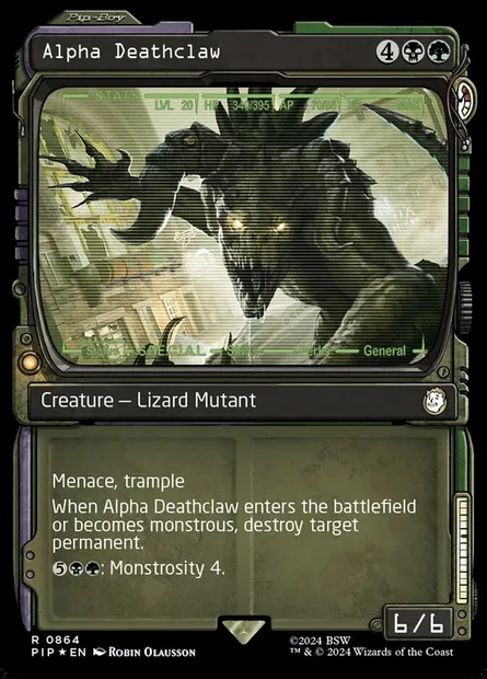 Alpha Deathclaw, Magic card PIP 864 — Fallout set