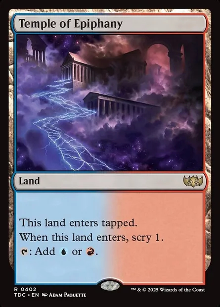 Temple of Epiphany, Magic card TDC 402 — Tarkir: Dragonstorm Commander set