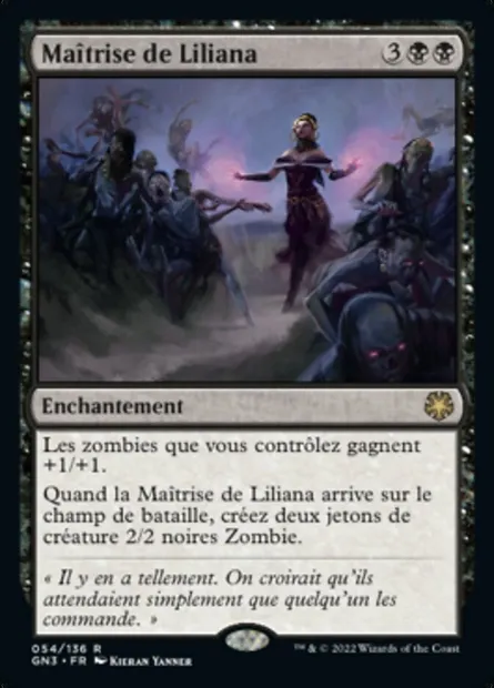 Maîtrise de Liliana, carte Magic GN3 54 — extension Game Night: Free-for-All