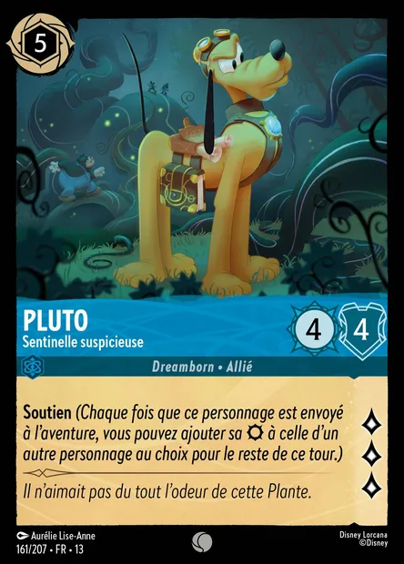 Pluto - Sentinelle suspicieuse, carte Disney Lorcana CH13-161 — extension Invasion Epineuse!
