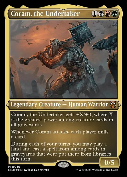 Coram, the Undertaker, Magic card M3C 19 — Modern Horizons 3 Commander set