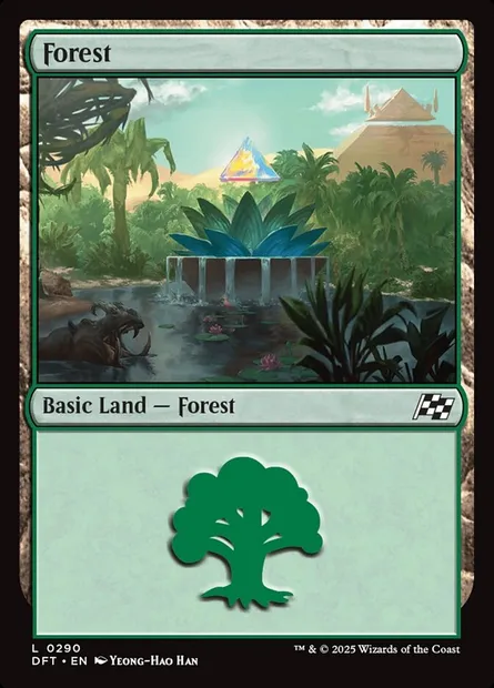 Forest, Magic card DFT 290 — Aetherdrift set