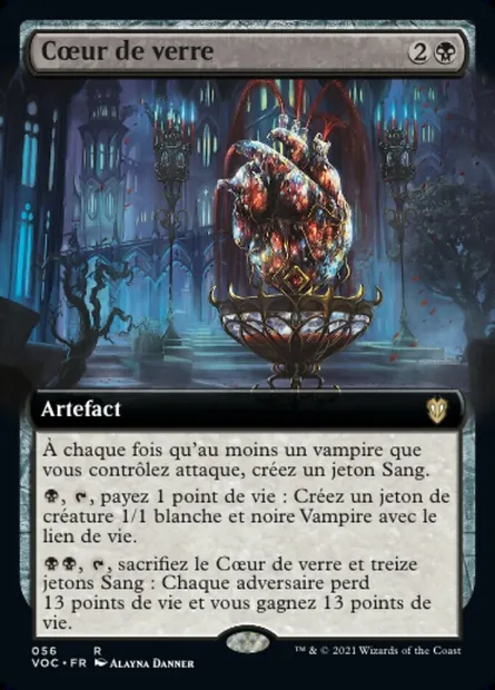 Cœur de verre, carte Magic VOC 56 — extension Crimson Vow Commander
