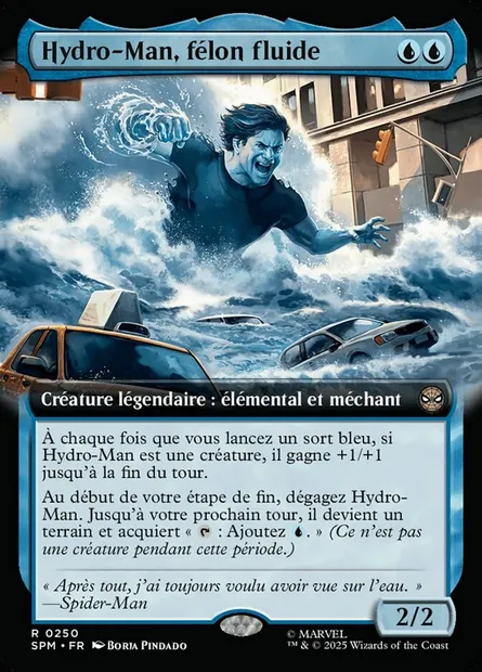 Hydro-Man, félon fluide, carte Magic SPM 250 — extension Marvel's Spider-Man