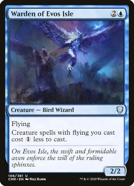 Warden of Evos Isle, Magic card CMR 106 — Commander Legends set